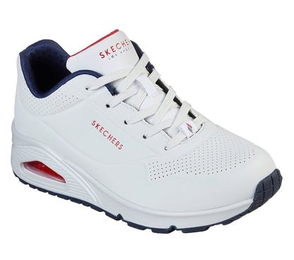 Skechers Ladies Street Uno Stand on Air White Trainers 73690