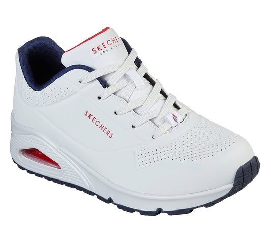 Skechers Ladies Street Uno Stand on Air White Trainers 73690