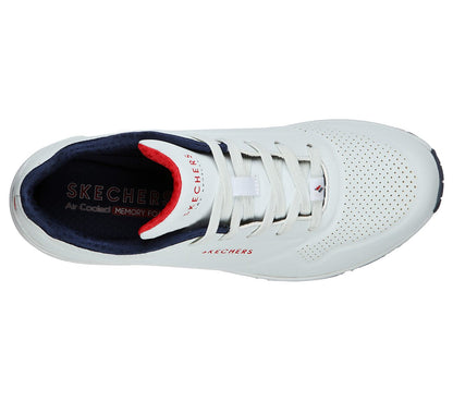 Skechers Ladies Street Uno Stand on Air White Trainers 73690