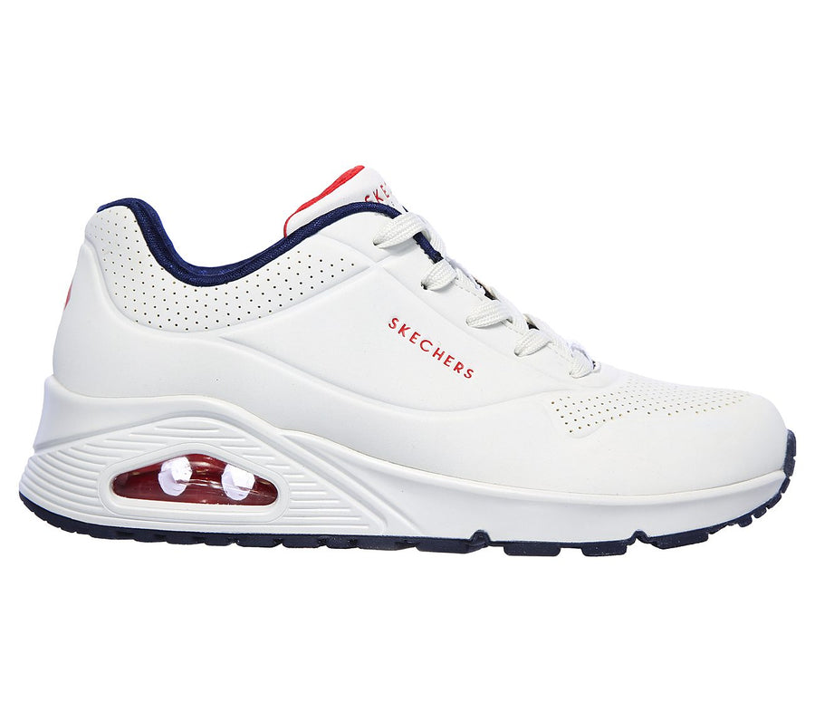 Skechers Ladies Street Uno Stand on Air White Trainers 73690