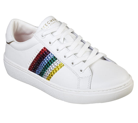 Skechers Ladies Goldie-Rainbow Rocker White Trainers 73822
