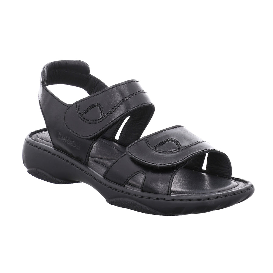 Josef Seibel 76444-43-100 Ladies Black Leather Sandals