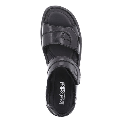 Josef Seibel 76444-43-100 Ladies Black Leather Sandals