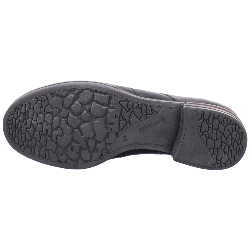 Josef Seibel Ladies Sanja 07 Ladies Black Leather Shoes 76507 720 100