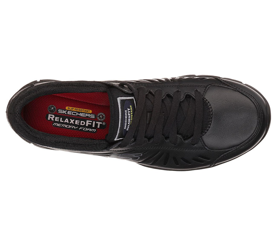 Skechers Ladies Relaxed Fit Eldred SR Black Trainer Shoes 76551EC