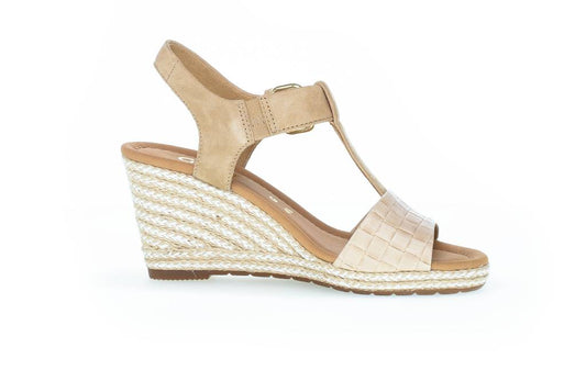 Gabor 82.824.95 Ladies Wedge Sandal Natur (Jute)
