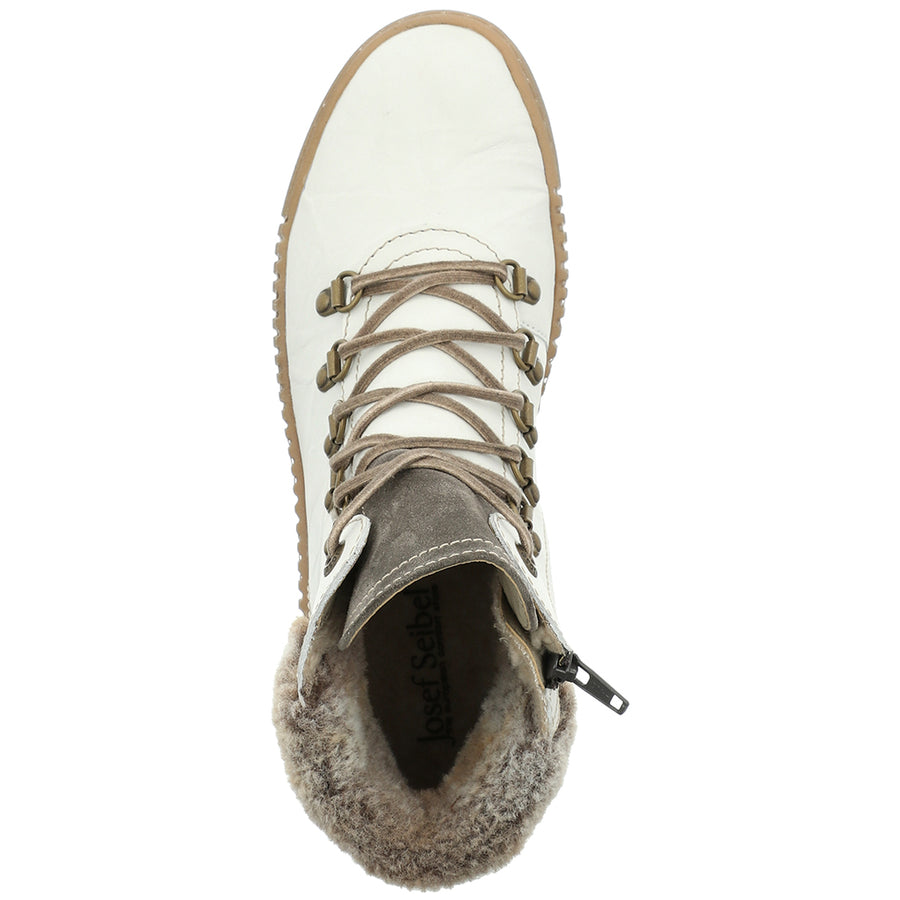 Josef Seibel Ladies Maren 17 White Ankle Boots 84617 Pl88 001