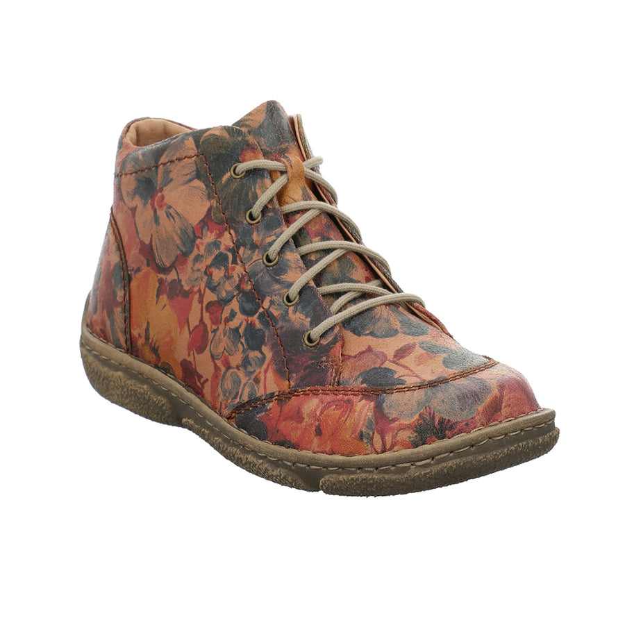 Josef Seibel Ladies Neele 01 Floral Print Ankle Boots 85101 854 460