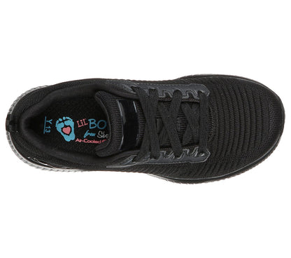 Skechers Kids LIL BOBS Sport Squad Glam League Black Trainers 85687