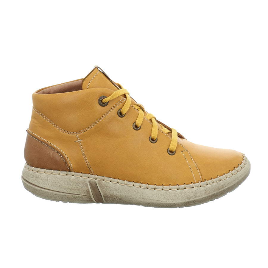 Josef Seibel Ladies Louisa 07 Yellow Leather Ankle Boots 85707 162 851