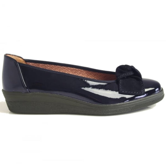 Gabor Ladies Lesley Marine Patent Ballerina Pumps 96.403.66