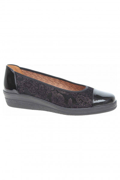 Gabor Ladies Petunia Black Paisley Casual Shoes 96.402.17