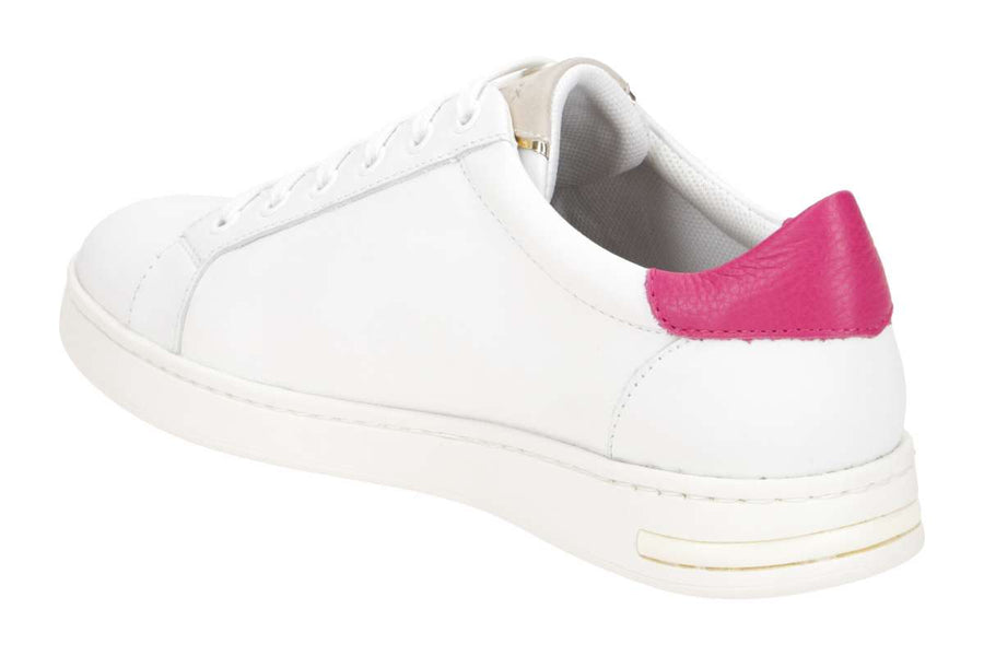 Geox Ladies D251BC D Jaysen C White/Fushia Trainer