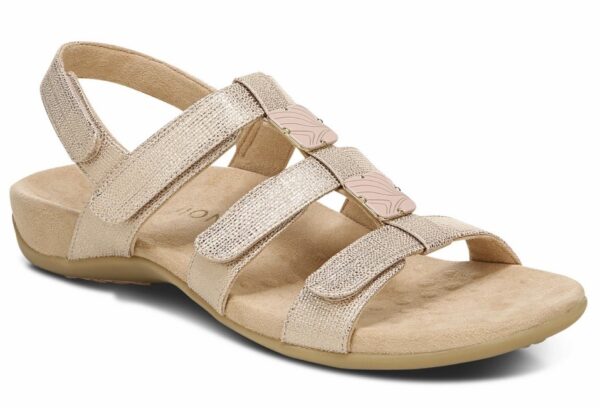 Vionic 10924S1650 Ladies Amber Rose Gold Met Linen