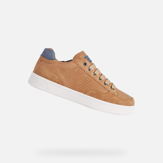 Geox Boys J Djrock J255VB Cognac/Navy Leather/Suede
