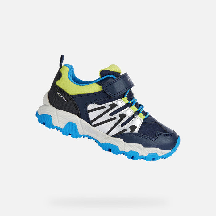 Geox J263ZB Boys J Magnetar Navy/Lime