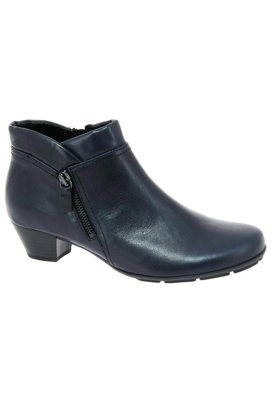 Gabor Ladies Emilia Blue Navy Heeled Ankle Boots 75.634.26