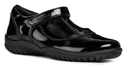 Geox J84A6A Shadow Girls Patent Black
