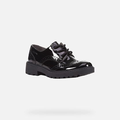 Geox J6420N Casey Girls Black Patent