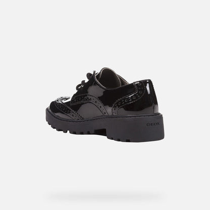 Geox J6420N Casey Girls Black Patent