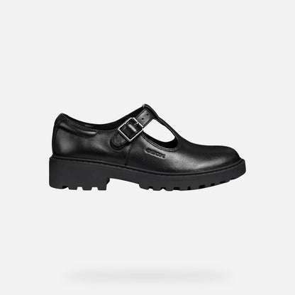 Geox J Casey J8420E Girls Black Nappa