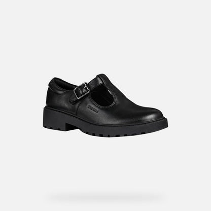 Geox J Casey J8420E Girls Black Nappa