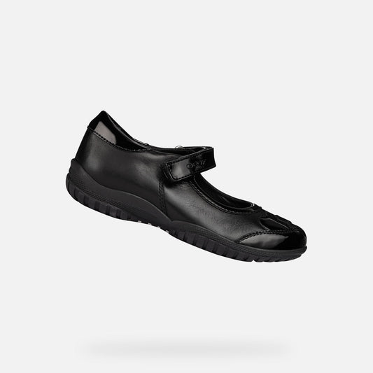 Geox J84A6B Shadow Girls Black Leather/Patent
