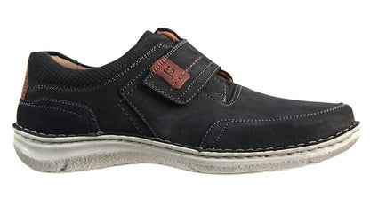 Josef Seibel Mens Anvers 83 Blue Wide Fit Shoes 43637 21 506