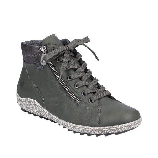 Rieker Ladies L7502-54 Green Lace Boot