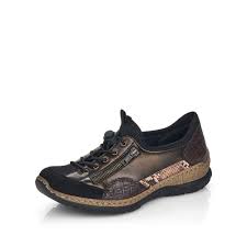 Rieker Ladies Trainer Black & Brown N3261-00