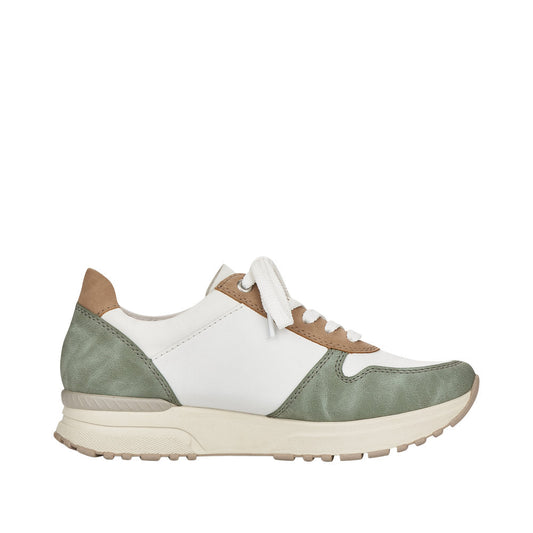 Rieker Ladies N7422-80 Mint/White Trainer