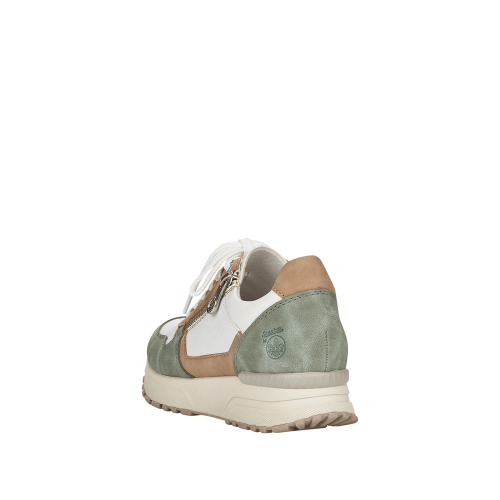 Rieker Ladies N7422-80 Mint/White Trainer