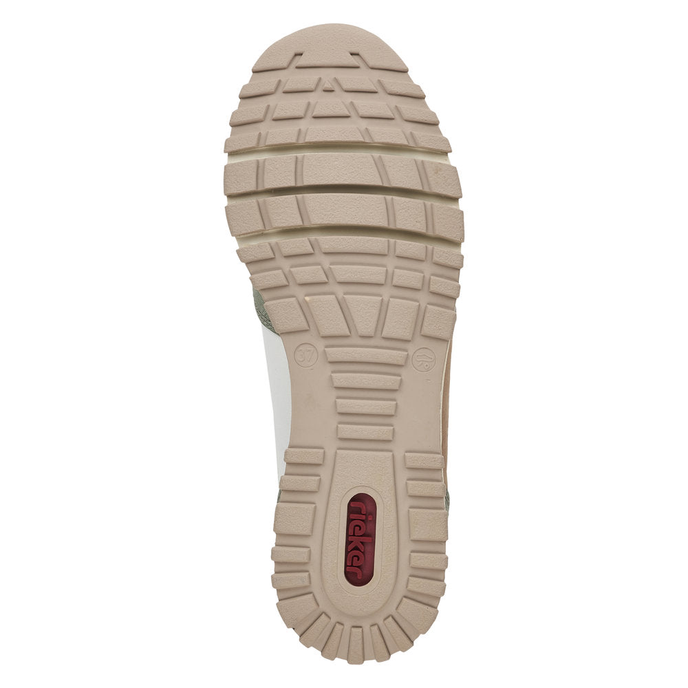Rieker Ladies N7422-80 Mint/White Trainer