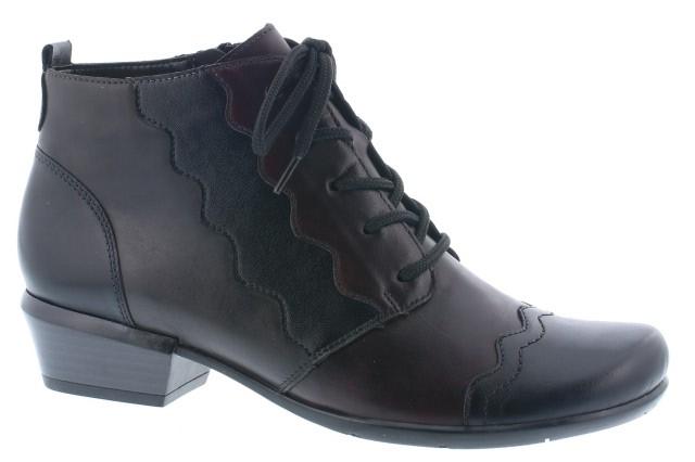 Remonte Ladies Black Combination Ankle Boots R8371-02