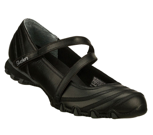 Skechers Ladies Riboneer Black Ballerina Pumps