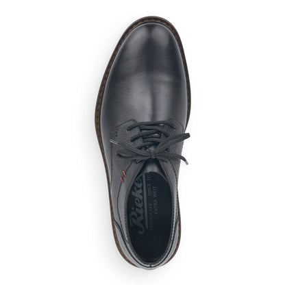 Rieker Mens Black Leather Shoes 17614-00