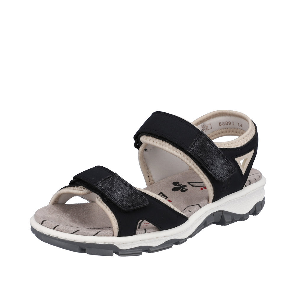 Rieker 68891-14 Ladies Blue Velcro Sandal