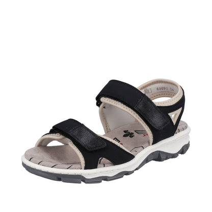 Rieker 68891-14 Ladies Blue Velcro Sandal
