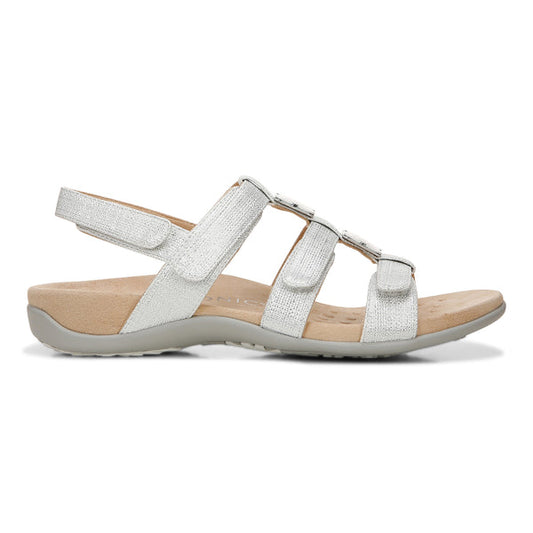 Vionic 10924S1020 Ladies Amber Silver Met Linen