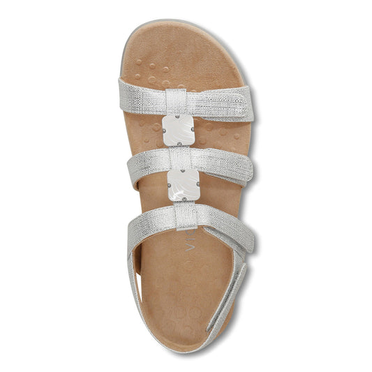 Vionic 10924S1020 Ladies Amber Silver Met Linen