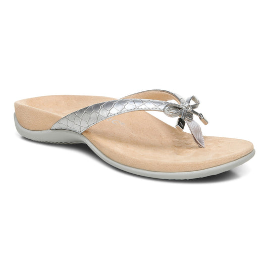 Vionic 10929S2021 Ladies Bella Silver Metallic Croc