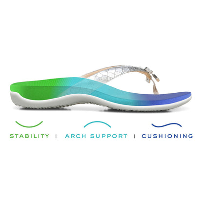 Vionic 10929S2021 Ladies Bella Silver Metallic Croc