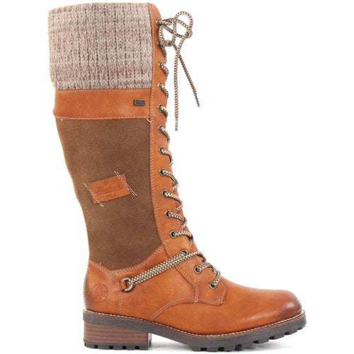 Rieker  Z0442-24 Ladies Brown Knee High Boots