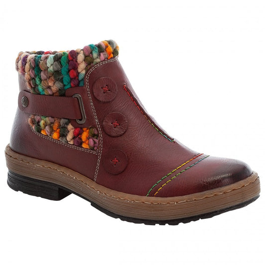 Rieker Ladies Z6759-35 Red Red Combi