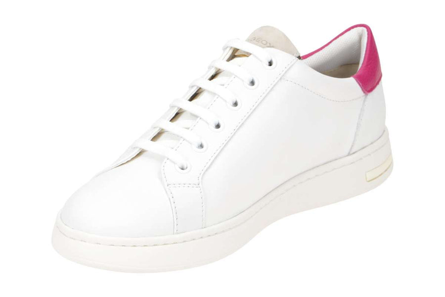 Geox Ladies D251BC D Jaysen C White/Fushia Trainer