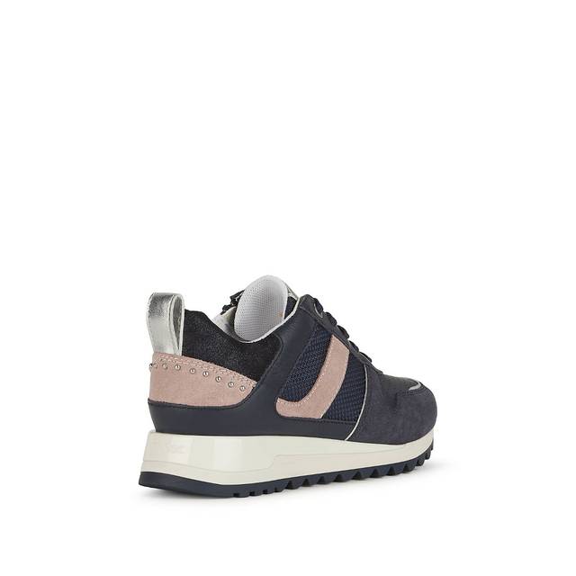 Geox Ladies J25AQA Tabelya Navy/Pink Trainer