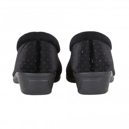 Lotus ULH048 Beverley Ladies Slipper Black