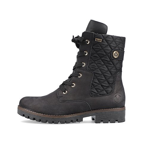Rieker Ladies Black Tall Ankle Boots 78523-01