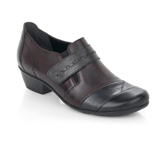 Remonte Ladies Red Combination Slip On Shoes D7304-36