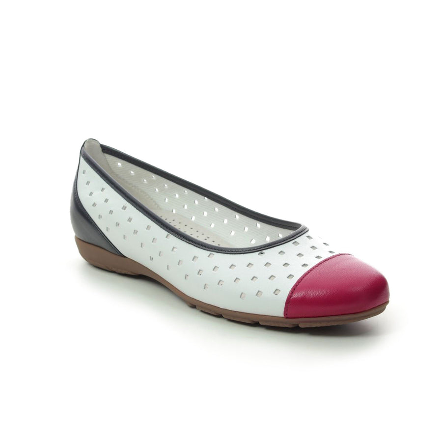 Gabor Ladies White/Multi Ruffle Casual Shoes 44.169.20